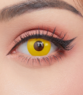 Yellow Mad Hatter Halloween Contact Lenses