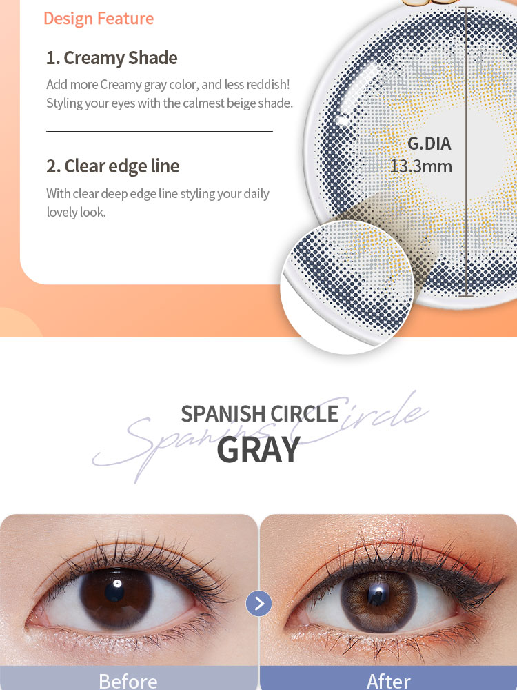 Third description images of Spanish Circle Gray (20pcs) Colored Contacts Lenses