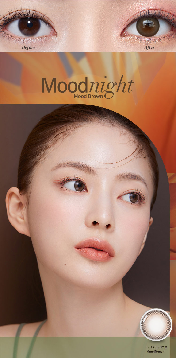 Third description images of Mood Night Mood Brown (2pcs) Color Contacts