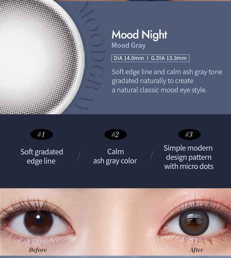 Second description images of Mood Night Mood Gray (2pcs) Color Contacts