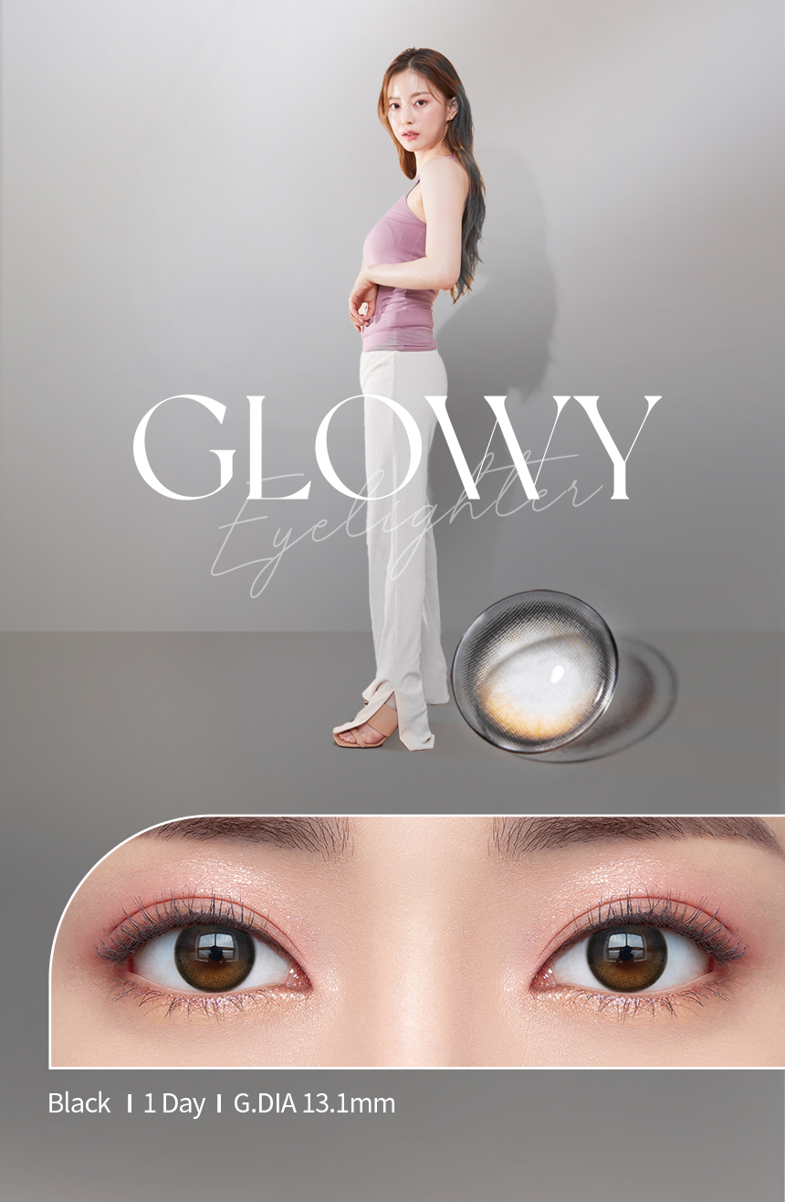 Third description images of Eyelighter Glowy 1Day Black (20p) (Silicone Hydrogel) Prescription Colored Contacts
