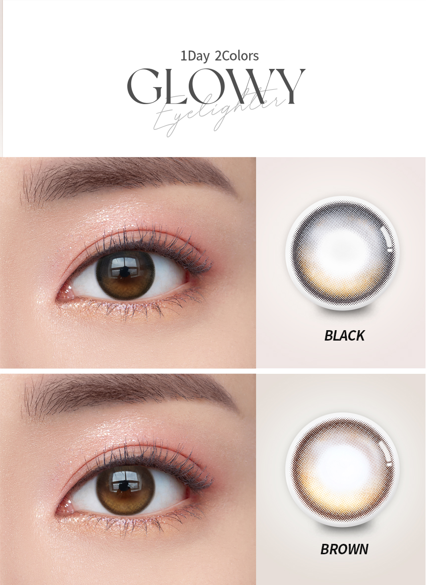 Seventh description images of Eyelighter Glowy 1Day Black (10p) (Silicone Hydrogel) Prescription Colored Contacts