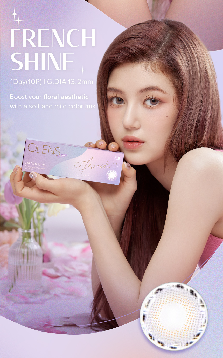 [Buy 2 Get 1 FREE] OLENS French Shine Lavender (1 Day, 10 lens/box ...